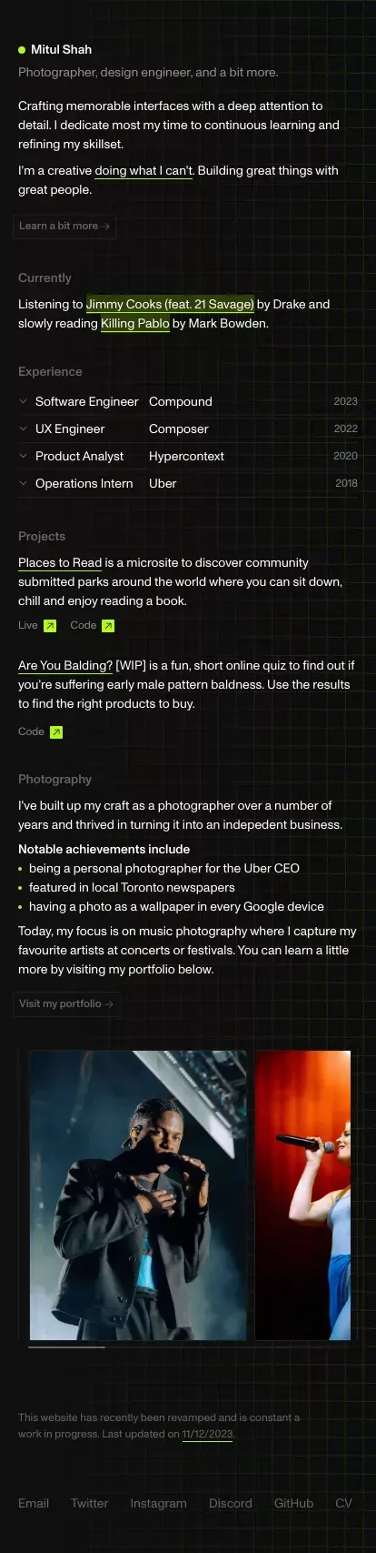 Mitul Shah / @typicalmitul mobile view