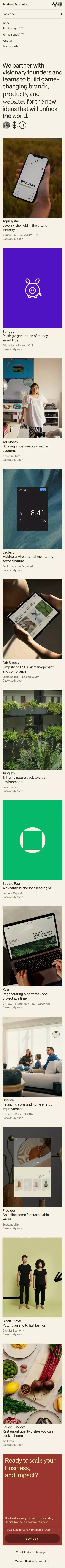 For Good Design Lab – Work mobile view