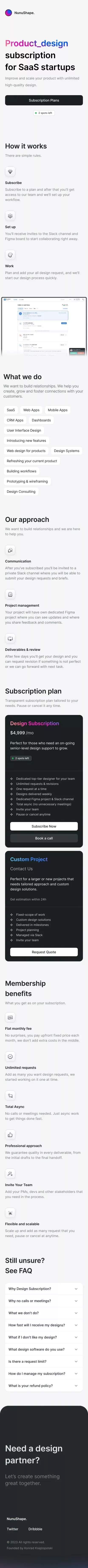 NunuShape - Design studio mobile view