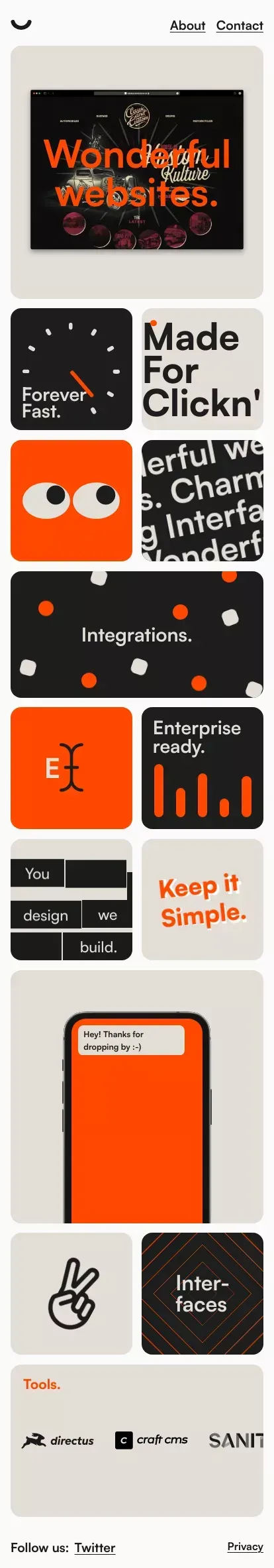 Little Website co. mobile view