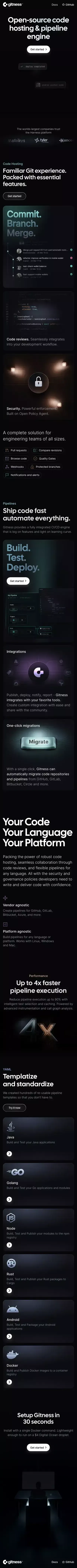 Gitness: Open-Source Code Hosting & CI/CD Pipeline Engine mobile view