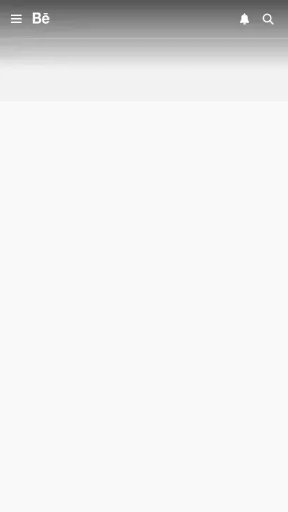 Behance mobile view