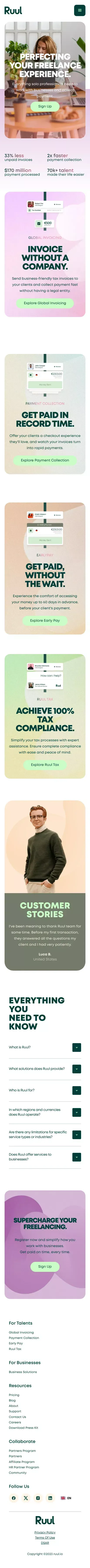 Ruul I Worktech Solutions for Modern and Global Work mobile view