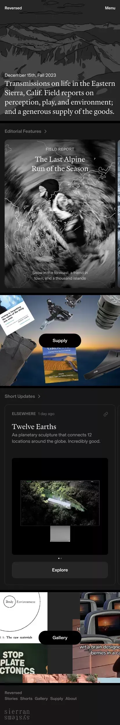 Reversed mobile view