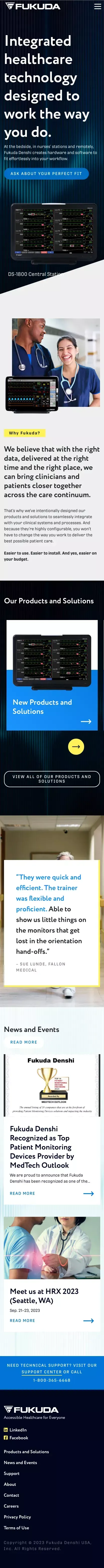 Healthcare Devices and Software | Fukuda Denshi mobile view