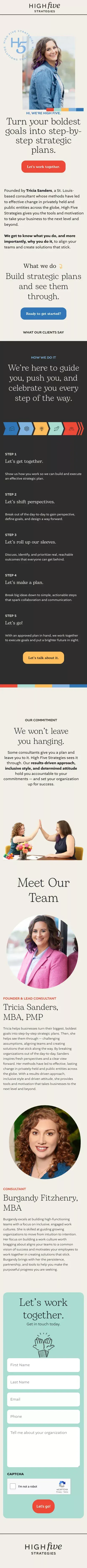 High Five Strategies | Strategic Planning mobile view