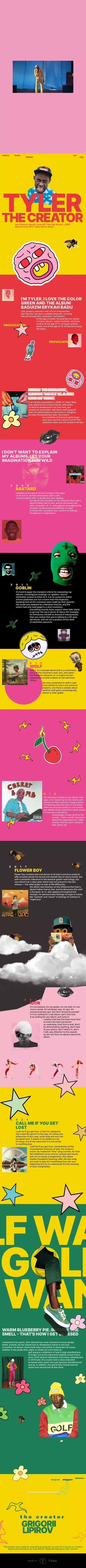 Tyler the creator/en mobile view