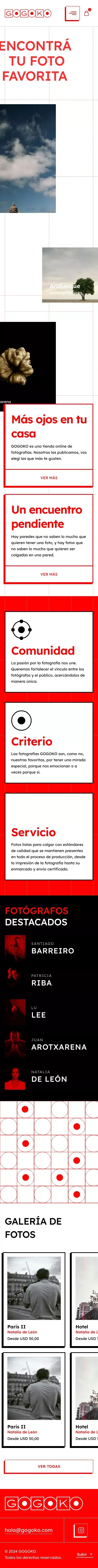 Gogoko mobile view
