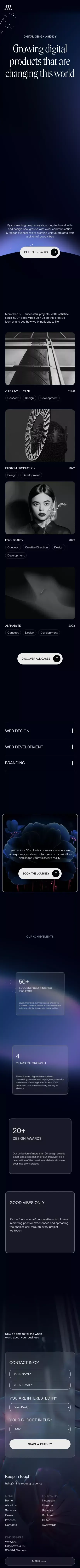 Ministry Design Agency mobile view