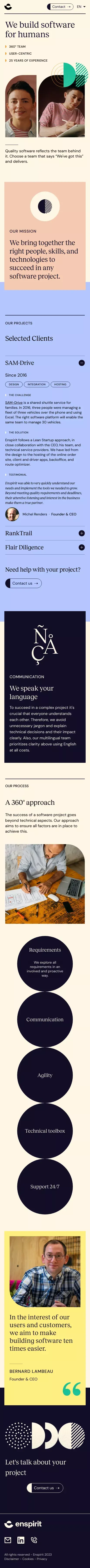 Enspirit | Software for humans mobile view