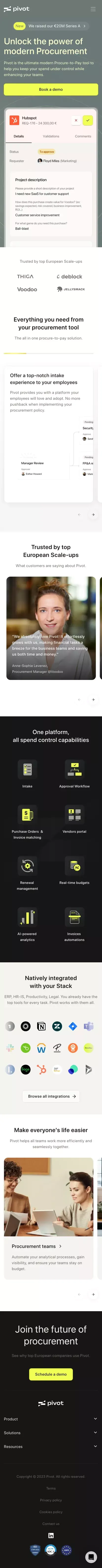 Unlock the power of modern Procurement | Pivot mobile view