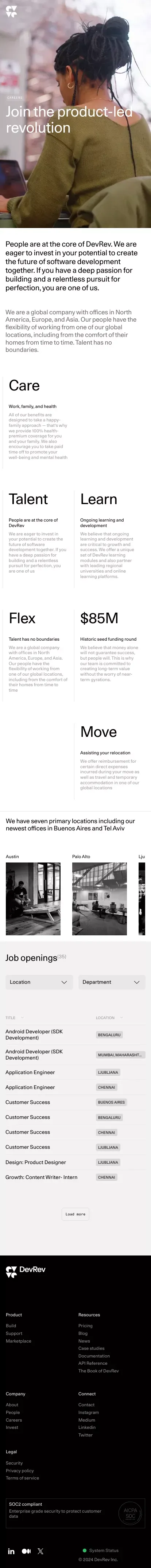 DevRev - Join the product-led revolution mobile view