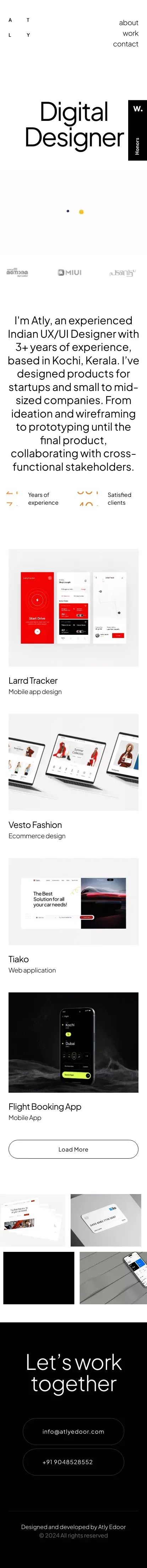 Atly • UI/UX Designer mobile view