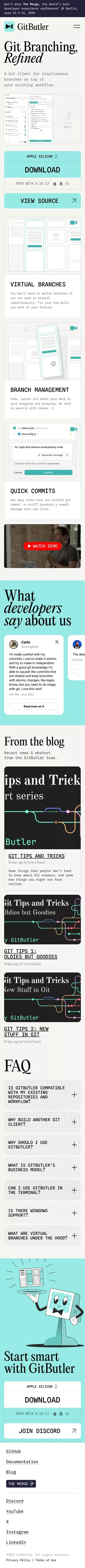 GitButler | Git Branching, Refined mobile view