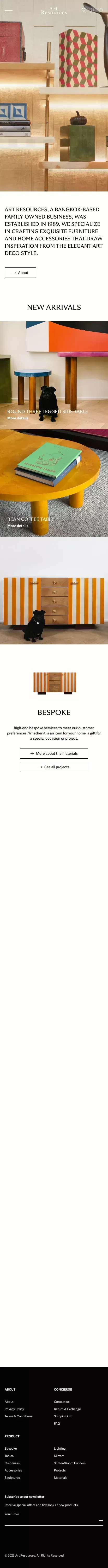 Home - Art Resources mobile view