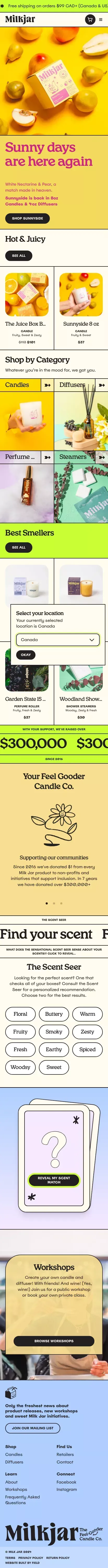 Amazingly Scented Soy Candles - Official shop | Milk Jar Candle Co. mobile view