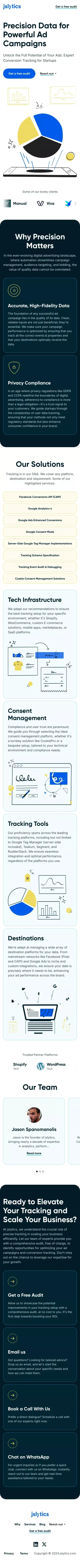 jslytics: Expert Conversion Tracking & Compliance Solutions for Startups mobile view