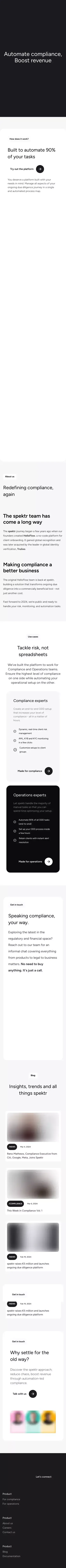 spektr – Automate compliance, Boost revenue mobile view