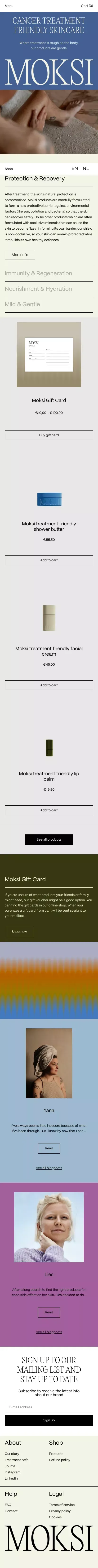 Skincare during cancer treatment mobile view