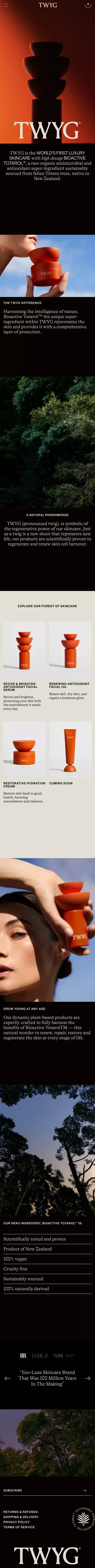 Scientifically Proven, Natural New Zealand Skincare | TWYG Skincare – TWYG skincare mobile view