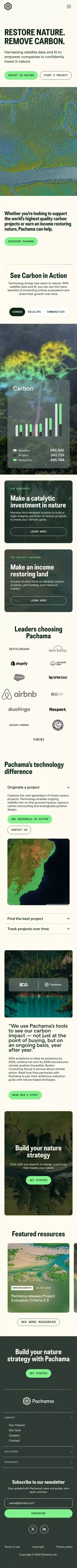 Pachama | Restore nature. Remove carbon. mobile view