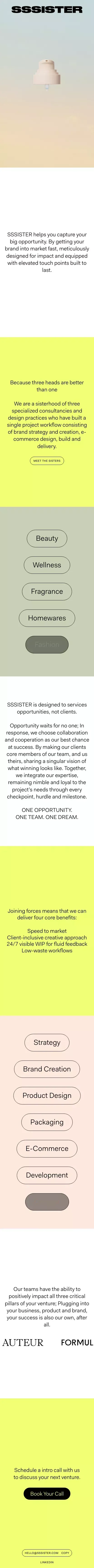 SSSISTER - In Service of Opportunity mobile view