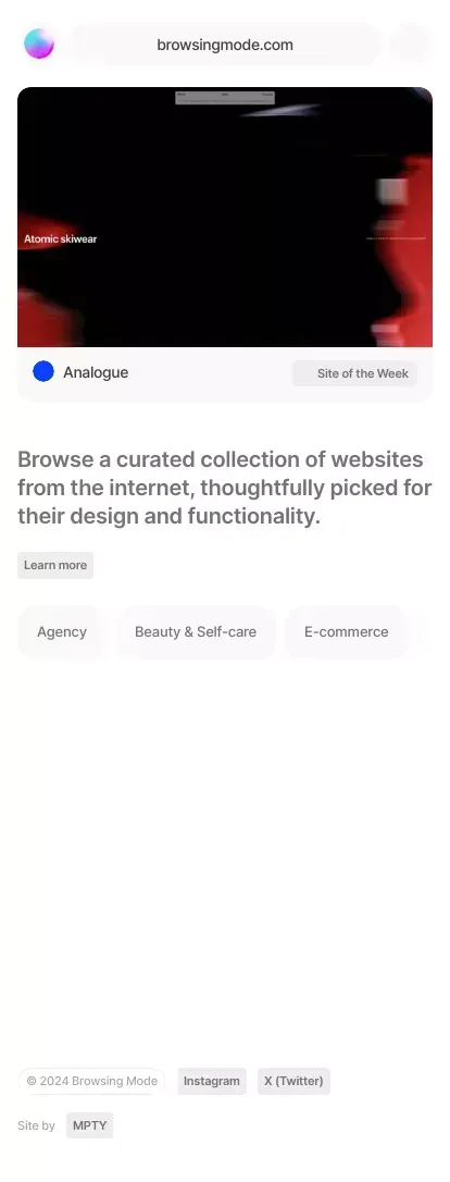 Browsing Mode mobile view