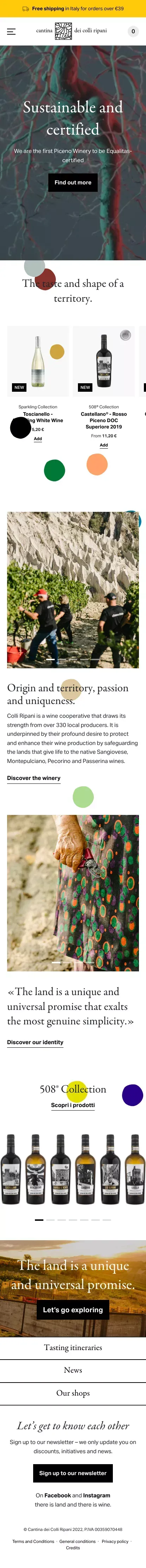 Cantina dei Colli Ripani mobile view