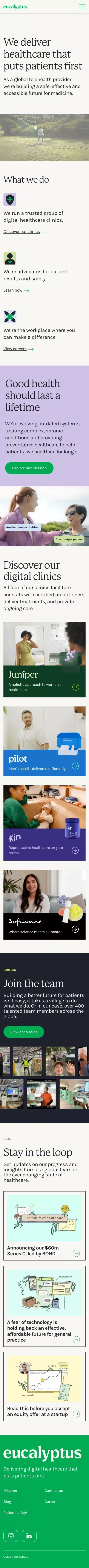 Eucalyptus | Digital Healthcare That Puts Patients First mobile view