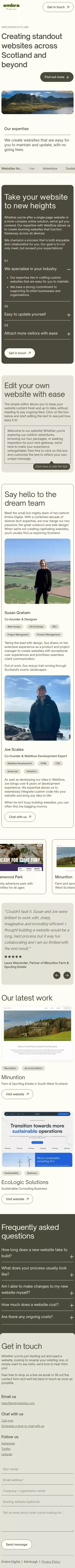 Embra Digital | Edinburgh | Leading Web Design Scotland mobile view