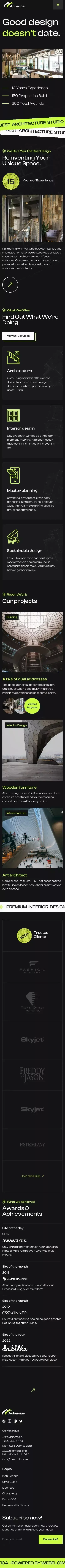 Achernar - Webflow Website Template mobile view
