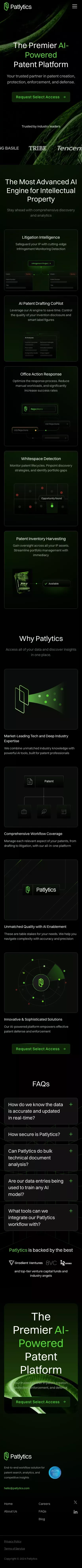 Patlytics mobile view