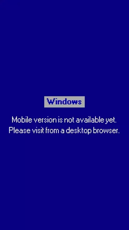 refine win95 example mobile view