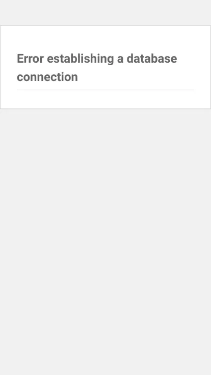 Database Error mobile view