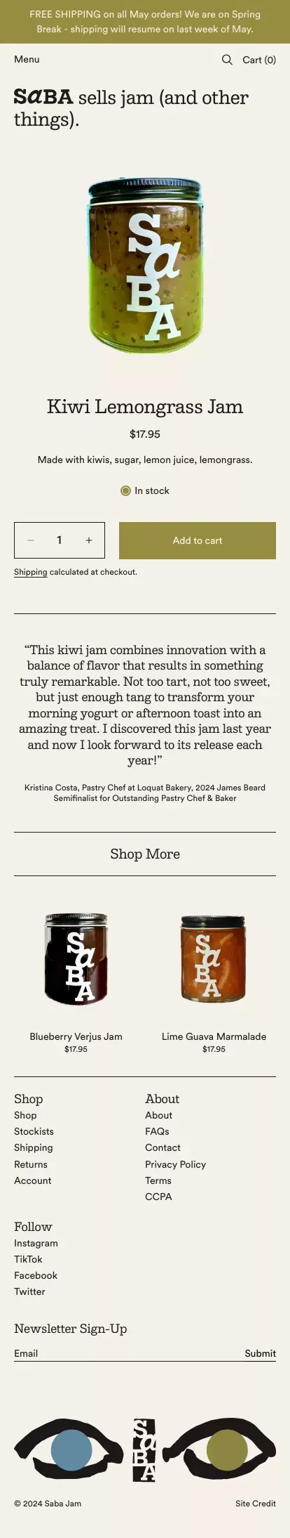 Kiwi Lemongrass Jam – saba jam mobile view