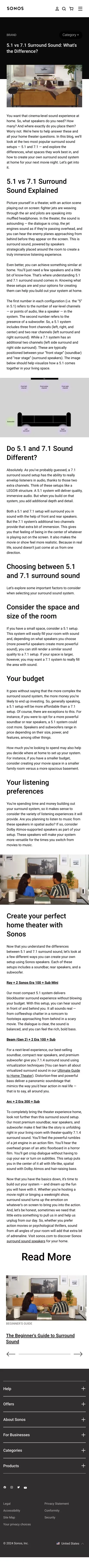 5.1 vs 7.1 Surround Sound: What's the Difference? | Sonos Blog mobile view