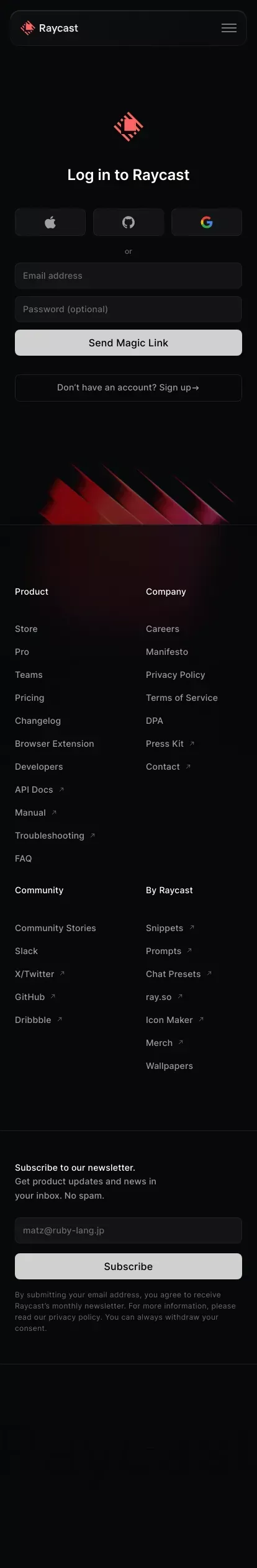 Raycast - Your shortcut to everything mobile view
