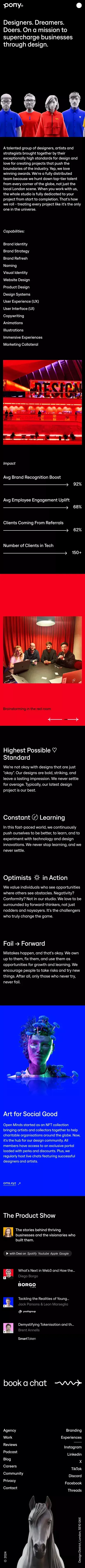 About Pony Studio - Branding & Creative Design Agency in London mobile view