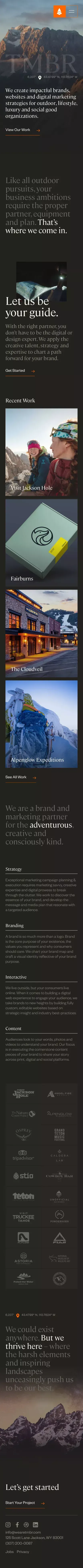 TMBR Digital Marketing Agency - Web Design, Branding & Advertising - Jackson, WY mobile view