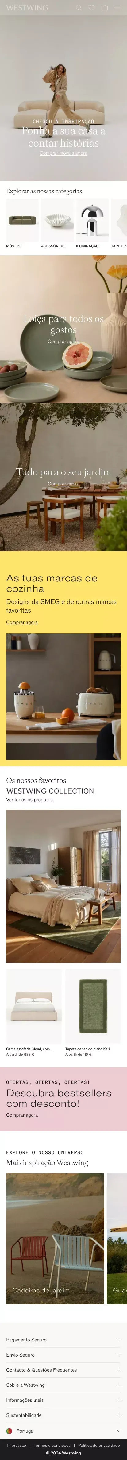 Westwing | A sua loja online de móveis, decoração de interiores e mais! mobile view