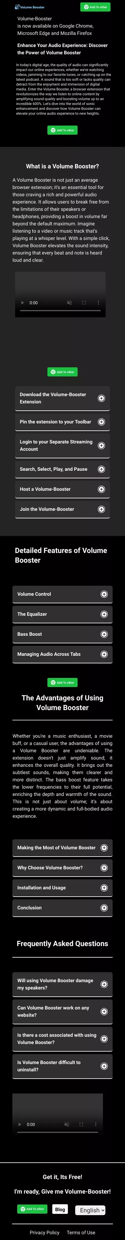 Boost Your Online Audio with Volume Booster - Up to 600% Louder! mobile view