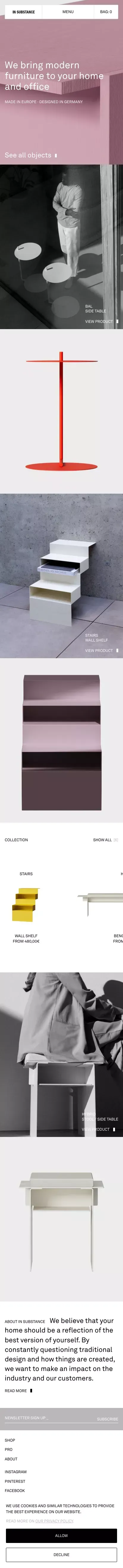 IN SUBSTANCE - Modern Furniture designed in Germany mobile view
