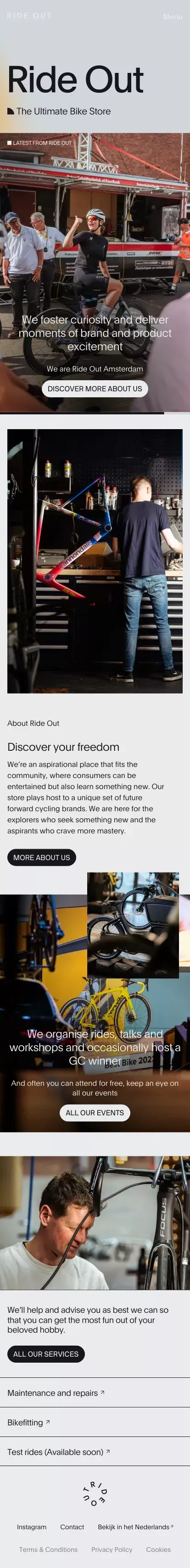 Ride Out Amsterdam - The Ultimate Bike Store mobile view