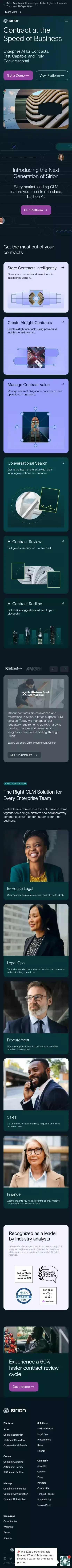 Sirion: The leader in AI contract management software mobile view