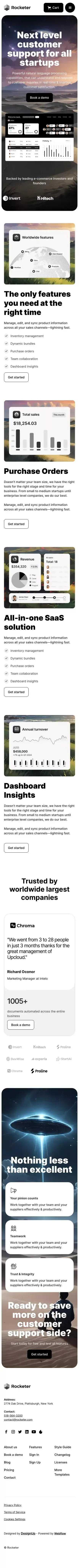 Rocketer - Webflow Ecommerce Website Template mobile view