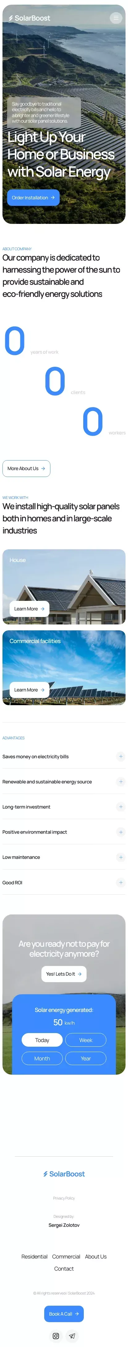 SolarBoost | Solar Panel Installation mobile view
