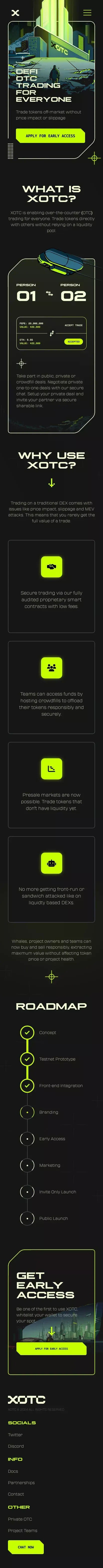 XOTC - OTC Trading For Everyone mobile view