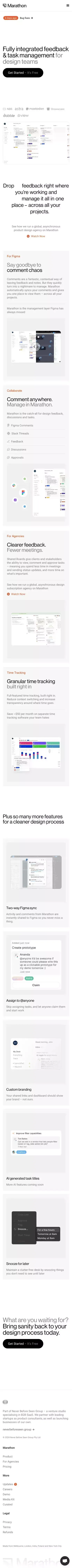 Marathon – Figma Management for Design Teams mobile view