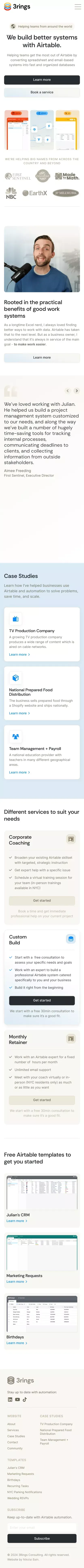 3Rings Consulting mobile view