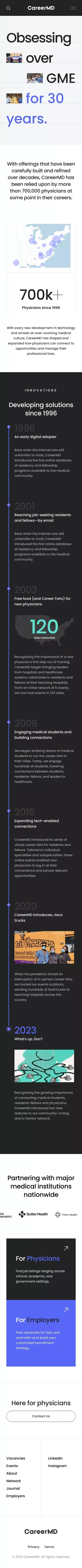 Obsessing over GME for 30 years | CareerMD mobile view